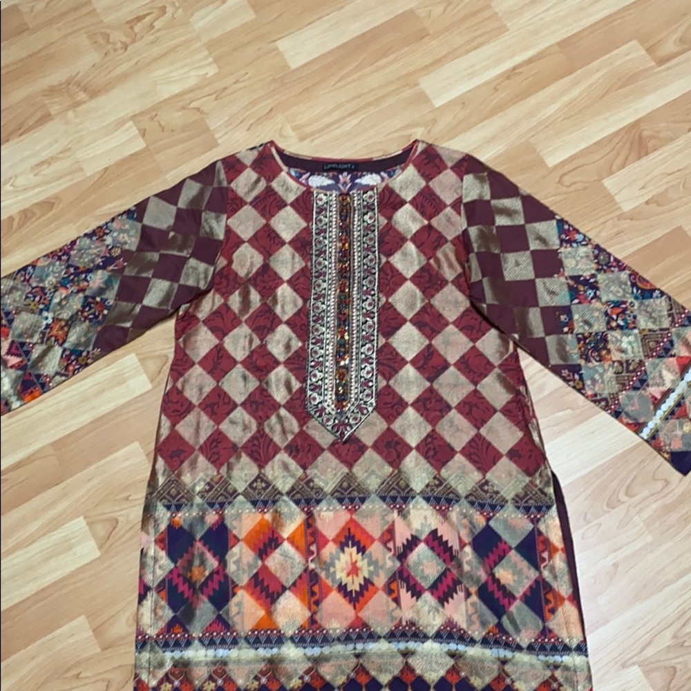 Jacquard Block print Limelight Kurta- never worn